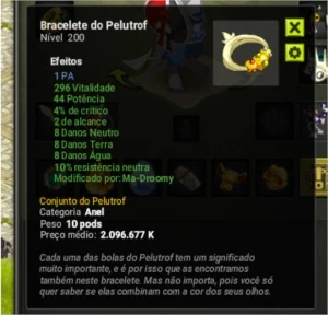 BRACELETE PELUTROF EXO PA - Dofus