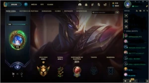 Ex diamante, Nick cobiçado, Skins e cromas raros, Ótima cont - League of Legends LOL