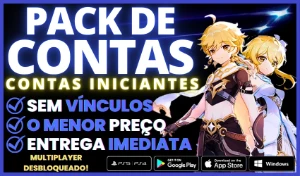 ✧ Genshin Impact Pack De Contas Com Personagens 5⭐ ✧