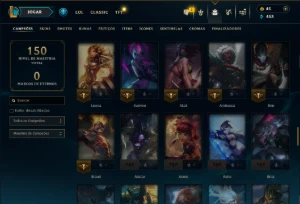 Esmeralda 4 com 95 Champs e 46 Skins + 1850 RP - League of Legends LOL
