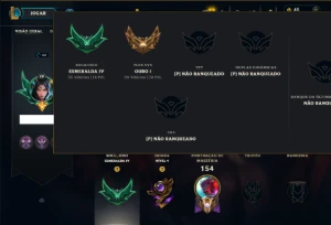 Esmeralda 4 com 95 Champs e 46 Skins + 1850 RP - League of Legends LOL