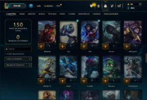 Esmeralda 4 com 95 Champs e 46 Skins + 1850 RP - League of Legends LOL