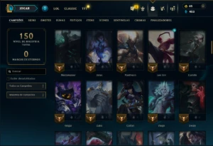 Esmeralda 4 com 95 Champs e 46 Skins + 1850 RP - League of Legends LOL