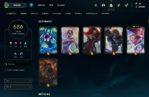 Conta LoL lvl 439 - 686 Skins - (Lista de skins no anuncio) - League of Legends
