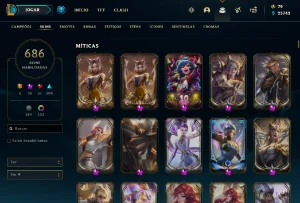 Conta LoL lvl 439 - 686 Skins - (Lista de skins no anuncio) - League of Legends