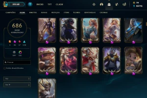 Conta LoL lvl 439 - 686 Skins - (Lista de skins no anuncio) - League of Legends