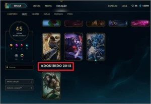 Conta 2012 - Prata 2 / 126 Champ / 45 Skins / 2x Gold - League of Legends LOL