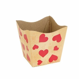 Cachepot PP Corações Romantic 6,5 cm - Pacote com 10 - Artesanato e Personalizados