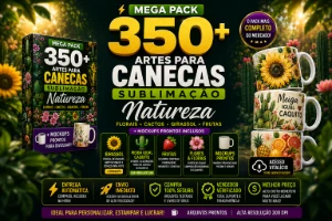 ⚡ Mega Pack 350+ Artes Para Canecas Sublimação Natureza - Outros
