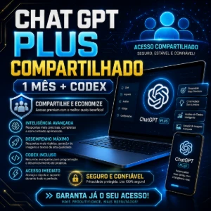 Chat Gpt ChatGpt Plus 1 Mês + Codex - Inteligência Artificial