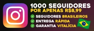 [MELHOR PREÇO] 1000 Seguidores Brasileiros Instagram R$17,99 - Redes Sociais