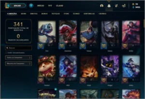 Conta unranked com 38 skins e 101 champs ( MAIN MID ) - League of Legends LOL