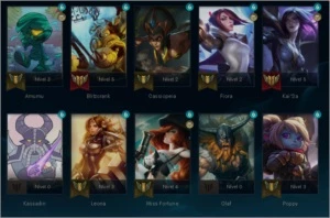 Conta League of Legends Ouro 2 (121 campeões) LOL