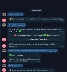Bot Telegram Python Revenda De Seguidores Smm - Outros