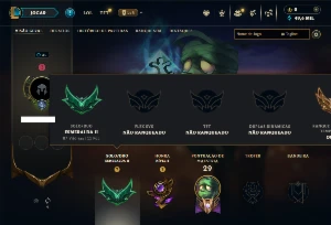 Conta Esmeralda 2 com 30 campeões e 7 skins