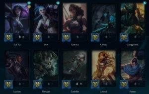 Conta platina criada na season 3 - League of Legends LOL