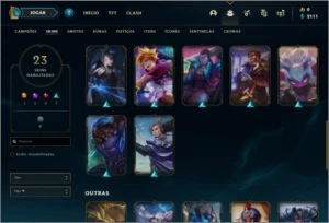 Conta ouro 3 com 23 skins e 48 champs - League of Legends LOL