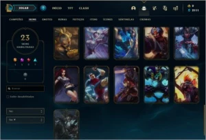 Conta ouro 3 com 23 skins e 48 champs - League of Legends LOL