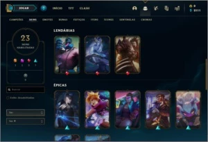Conta ouro 3 com 23 skins e 48 champs - League of Legends LOL