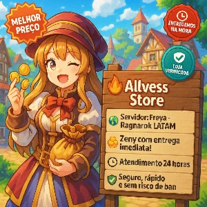Zeny 1KK - Servidor Freya - Ragnarok LATAM | Allvess Store