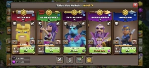 CV 15 - 15k de gemas, 2k pontos liga e vários itens mágicos - Clash of Clans