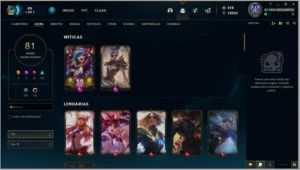 Conta League of legends com skins LOL