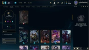 Conta League of legends com skins LOL