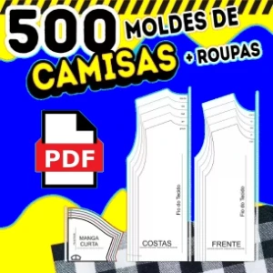 Moldes de Costura Para Imprimir Camisetas -500 Moldes Roupas - Outros