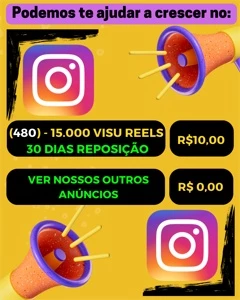 🔥🚀 VISUALIZAÇÕES NOS REELS INSTAGRAM ( 30 DIAS REPOSIÇÃO ) - Redes Sociais