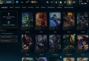 Ferro I, Lvl 30, 35K Ea, Upada Na Mão, Honra 3, 32 Campeões - League of Legends LOL