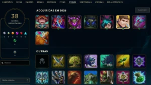 Ferro I, Lvl 30, 35K Ea, Upada Na Mão, Honra 3, 32 Campeões - League of Legends LOL