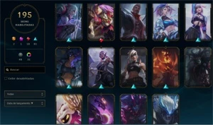 Conta Platina III 195 skins - League of Legends LOL