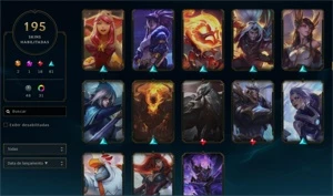 Conta Platina III 195 skins - League of Legends LOL