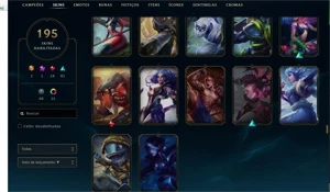 Conta Platina III 195 skins - League of Legends LOL