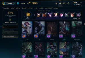 Esmeralda 3 com TODOS os champs e 164 Skins + 8 Vitoriosas - League of Legends LOL