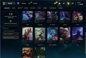 Conta platina 4 com 22 Champs ( SEM EMAIL CONFIRMADO ) - League of Legends LOL