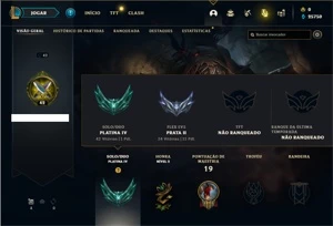 Conta platina 4 com 22 Champs ( SEM EMAIL CONFIRMADO ) - League of Legends LOL