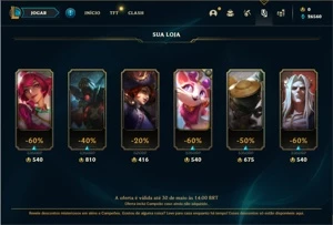 Conta platina 4 com 22 Champs ( SEM EMAIL CONFIRMADO ) - League of Legends LOL