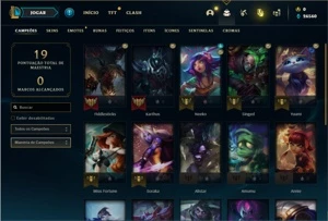Conta platina 4 com 22 Champs ( SEM EMAIL CONFIRMADO ) - League of Legends LOL