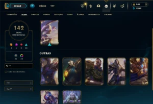 Esmeralda 4 com 120 Champs e 142 Skins + 5 Prestigios - League of Legends LOL