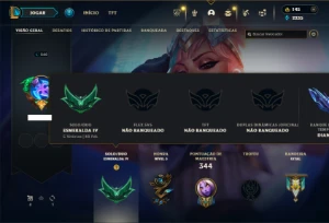 Esmeralda 4 com 120 Champs e 142 Skins + 5 Prestigios - League of Legends LOL