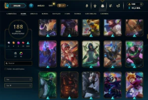 Bronze 3 com TODOS os champs e 188 Skins + 2 Prestigios - League of Legends LOL