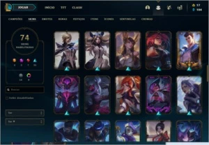 💎  CONTA DIAMANTE 4 + 75 SKINS 💎 - League of Legends LOL