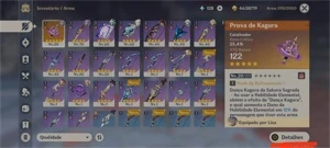 Conta com Keqing e Prova de Kagura. AR 40+ - Genshin Impact