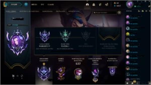 plat IV, e-mail verificado, muitas skins, Todos os champs - League of Legends LOL