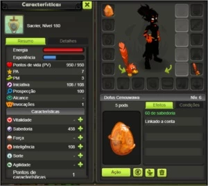 CONTA DOFUS TOUCH - SACRIER 180 - SERVIDOR BRUTAS