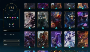 Conta LoL esmeralda 3, full champs, 174 skins conta MAIN (CO - League of Legends