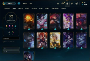 Conta Unranked com 32 Champs e 32 Skins - League of Legends LOL