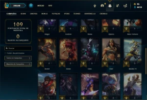 Conta Unranked com 32 Champs e 32 Skins - League of Legends LOL