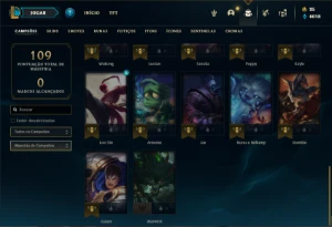 Conta Unranked com 32 Champs e 32 Skins - League of Legends LOL